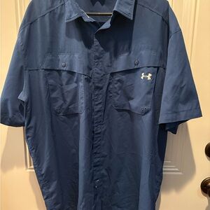 Under Armour Men's Casual Navy Button Down Shirt